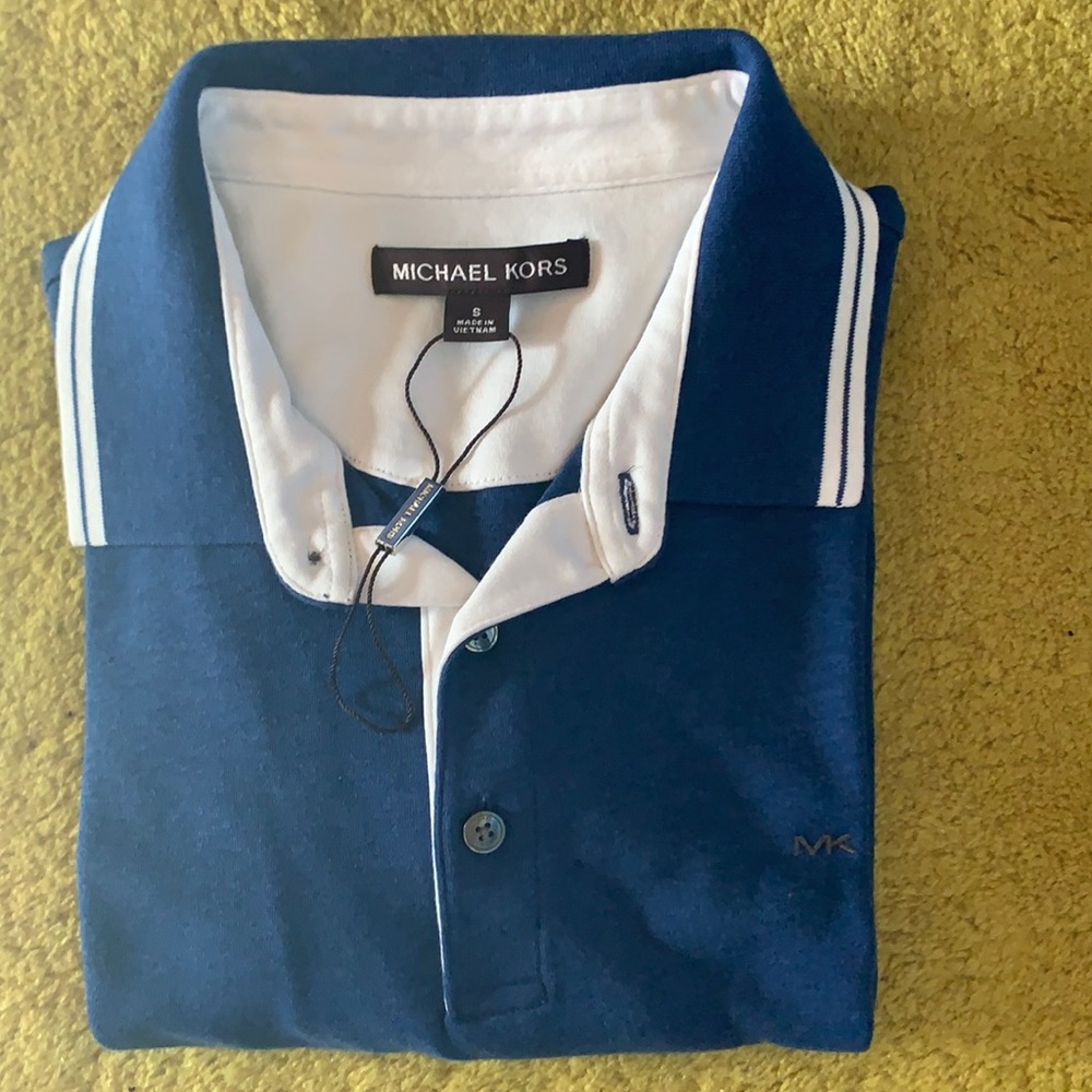 small blue michael kors polo NWT